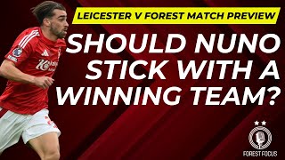 LEICESTER CITY V NOTTINGHAM FOREST PREVIEW  SHOULD NUNO NAME AN UNCHANGED TEAM AND FA BANS VERDICT [upl. by Borchers198]