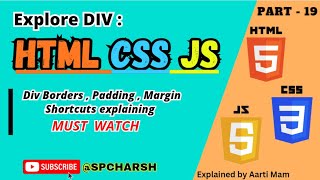 Div Borders Padding and Margin Explained  Explore CSS  spcharsh html css js [upl. by Eimat]