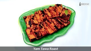 Yam Tawa Roast I Sattvic Recipes [upl. by Mckenna]