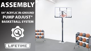 Lifetime 54quot InGround Pump Adjust™ Basketball System  Lifetime Assembly Video [upl. by Milks]