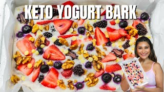 Keto Yogurt Bark Easy Low Carb Dairy Free Keto Yogurt Bars YOU Have to Make [upl. by Raddatz]