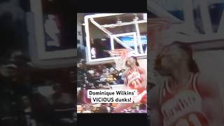 Dominique Wilkins’ VICIOUS dunks 🔥🔥 nba basketball shorts [upl. by Gowrie457]