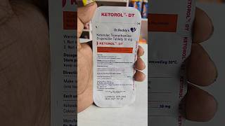 Ketorol DT tablet  Ketorolac Tromethamine 10 mg tablet shorts [upl. by Selrac]