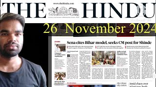 26 november 2024  the hindu newspaper editorial analysis UPSC  daily current affairs  thehindu [upl. by Garrard629]