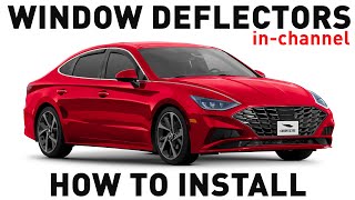 How to install Shatterproof InChannel Window Deflectors for Hyundai Sonata 20202023 [upl. by Shulock]