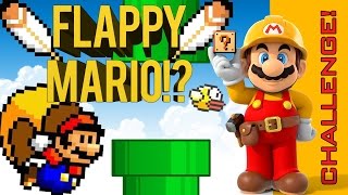 Flappy Bird Mario Maker Level Flappy Mario Challenge [upl. by Coheman]