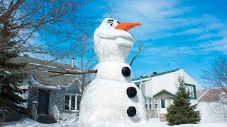 I Built a Giant Olaf Snowman [upl. by Atener]