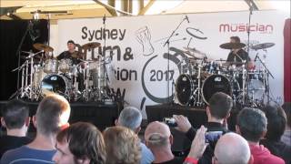 Virgil Donati amp Thomas Lang together on stage Sydney Australia 2752017 [upl. by Amie141]