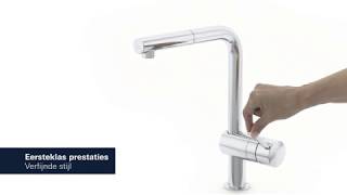 Grohe Minta keukenkraan met draaibare L uitloop en uittrekbare perlator chroom [upl. by Amoritta]