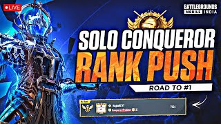 DAY 27🇮🇳Top 10 Today 🤔SOLO CONQUEROR LIVE RANK PUSH✅ Vampire Mode Tips amp Tricksbgmilive [upl. by Annaiuq859]