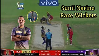 Sunil Narine Top 6 Rare Wickets in Cricket history [upl. by Eenal]