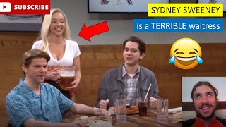 Sydney Sweeney is a TERRIBLE waitress  SNL 😂 FUNNY REACTION [upl. by Bernadene]