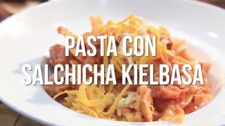 Pasta con salchicha Kielbasa [upl. by Laucsap]