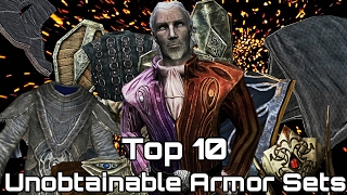 Skyrim SE  Top 10 Unobtainable Armor Sets Sheogaraths Clothes Tsuns Armor Psijic Robes [upl. by Barraza343]