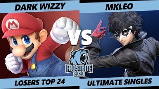 Frostbite 2020 SSBU Losers Top 24  MVG  Dark Wizzy Mario Vs MkLeo Joker Ultimate Singles [upl. by Brott896]