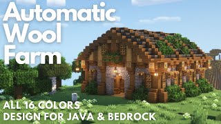 AUTOMATIC WOOL FARM  Minecraft Tutorial  Java amp Bedrock 121 [upl. by Teodor]