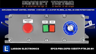 Explosion Proof Control Station  C1D1C2D1  1 Estop PB Red 2 PBs 2k ohm Potentiometer [upl. by Valle234]