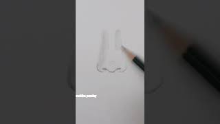 Simple way to draw a straight nose art drawing viral shorts subscribe [upl. by Zelazny593]