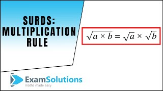 Surds  multiplication rule tutorial 1  ExamSolutions [upl. by Jud299]