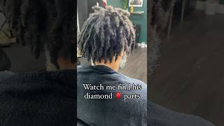 Watch me find his Diamond ♦️ parts locs locstyles loctician loclove [upl. by Yrelbmik592]