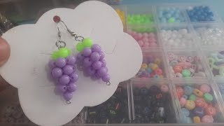 Brinco uva 🍇 de miçangas idéia para iniciantes diy brinco brincosartesanais [upl. by Everick839]