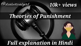 THEORIES OF PUNISHMENT  EXPLANATION IN HINDI  CRIMINOLOGY  DIALECTICAL GIRL [upl. by Adiaz]