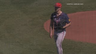 Braves vs Rays  Moments from Atlantas first spring training game [upl. by Deeraf]