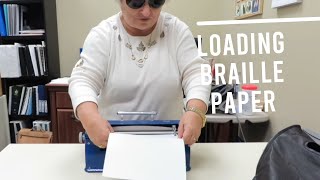 How to load paper into the Perkins brailler [upl. by Yttik488]