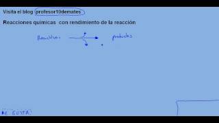 Reacciones químicas con rendimiento de la reacción 00 explicación [upl. by Schmitz]