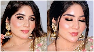 Ghar Par PARLOUR Jaisa Makeup  How to do Parlour Makeup At Home  with Product Links [upl. by Odele]