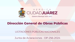 02122024  JUNTA DE ACLARACIONES  Licitación OP2562024 [upl. by Salisbury]