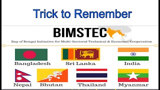 Trick To Remember BIMSTEC countries and Important Facts  Prelims 2023 [upl. by Julide]