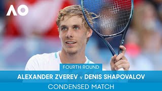 Alexander Zverev v Denis Shapovalov Condensed Match 4R  Australian Open 2022 [upl. by Drusilla]