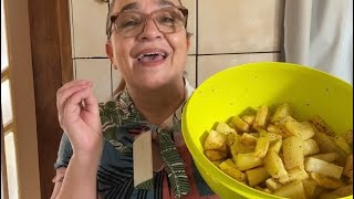 MANDIOCA NA AIR FRYER SEM SUJEIRAS SEM ÓLEO [upl. by Enyedy]