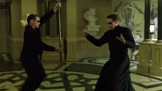 The Matrix Reloaded Merovingian extended fight scene Remastered Sw cover mix [upl. by Melamie]