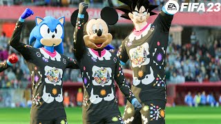 😱😍 FIFA 23 ⚽EQUIPO SONIC MICKEY MOUSE Y GOKU VS FRANCIA  Gameplay PC Spañol Latino [upl. by Einwahr983]