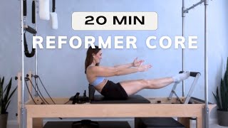 20 Min Reformer Core  Pilates Ab Workout [upl. by Ojok]