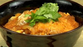 How to Make Katsudon Pork Tonkatsu Rice Bowl Recipe  Cooking with Dog [upl. by Rudolfo]