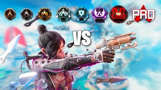 I 1v1d EVERY RANK and A PRO PLAYER in Apex Legends [upl. by Evetta79]