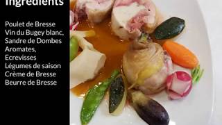 RECETTE  Cuisse de poulet de Bresse farcie à la mousseline de sandre sauce aux écrevisses [upl. by Ailedo]