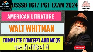 WALT WHITMAN BIOGRAPHY amp WORKS IN DETAIL WITH MCQSIMPORTANT FOR ALL ENGLISH LITERATURE EXAM [upl. by Aerdnuahs560]