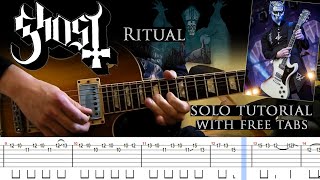 Ghost  Ritual 2nd guitar solo lesson with tablatures and backing tracks [upl. by Nitsa]