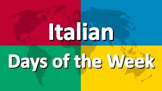 Learn Italian part 1  Days of the Week [upl. by Tikna]