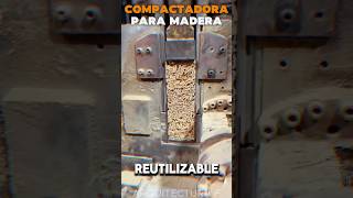 Compactadora vs Madera 🔥🪵madera carpinteria prensahidraulica wood [upl. by Mcnelly]