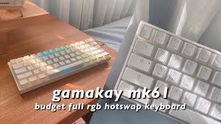 ✨ gamakay mk61 hotswap mechanical keyboard unboxing and review kinda  in depth lighting effects [upl. by Aiyot630]