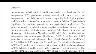 Metaheuristic Optimization Algorithms Hybridized With Artificial Intelligence Model for Soil Tempera [upl. by Yesllek]