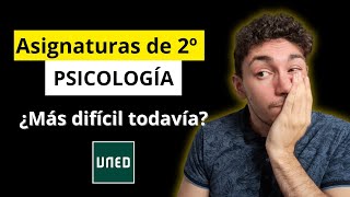 ASIGNATURAS de SEGUNDO de PSICOLOGÍA UNED  Dificultad [upl. by Osbourn]