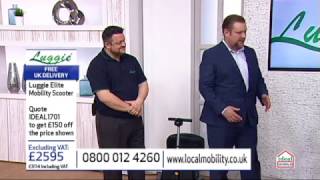 Luggie Folding Mobility Scooter on Ideal World TV 17th January 2017 [upl. by Philipp]