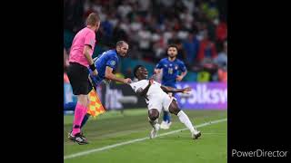 Giorgio Chiellini against Buyako Saka Chiellini red car or not  Chiellini pulling Saka [upl. by Analise]