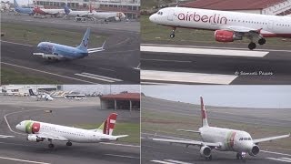 Windy Morning  Various Landings GoAround  Madeira [upl. by Sundstrom]